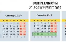 Школьные каникулы по триместрам